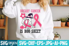Breast Cancer is Boo Sheet SVG Cut File,Breast Cancer SVG Product Image 3