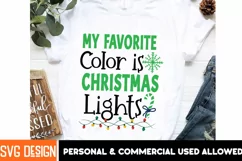 My Favorite Color is Christmas Lights SVG Cut File,Christmas Product Image 2