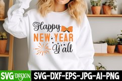 Happy New Year Y'all SVG, New Year SVG Design Product Image 2
