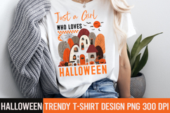 Just a Girl Who Loves Halloween Sublimation PNG Product Image 4