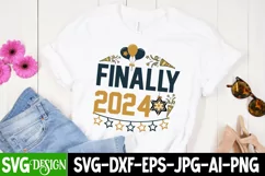 Finally 2024 SVG Design , Happy New Year 2024 SVG Cut File Product Image 3