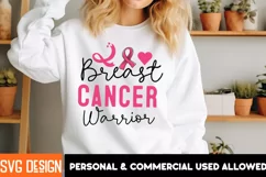 Breast Cancer Warrior - breast cancer awareness design svg Product Image 1