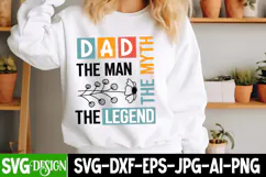 Dad The Man The Myth The Legend SVG,Father's Day SVG Design Product Image 2