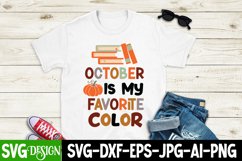 October is my Favorite Color SVG Design,Fall SVG Design PNG Product Image 2