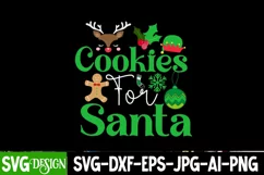 Cookie For Santa SVG Cut File, Cookie For Santa SVG Design Product Image 1