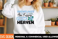 Snowflakes Are kisses From Heaven SVG Cut File,Christmas SVG Product Image 1