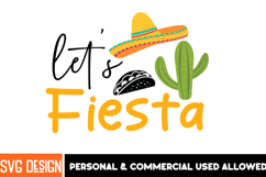 Let’s Fiesta SVG Design,Cinco De mayo SVG Design Product Image 1