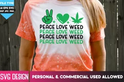 Peace Love Weed SVG | Cannabis SVG ,Weed SVG Cut Files Product Image 4