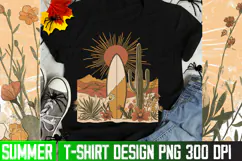Hippie Style Summer,Minimalist Retro Shirt Design Product Image 2
