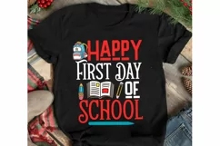 Happy First Day Of School SVG Cut File,Teacher SVG Design Product Image 2