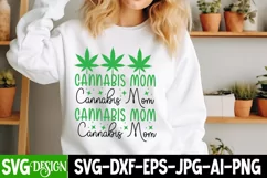 Cannabis Mom SVG Cut File, Weed SVG Cut File | Marijuana SVG Product Image 1