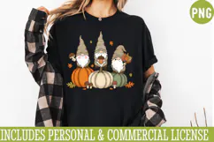 Fall Gnome Clipart PNG,Fall Sublimation Design PNG Product Image 2