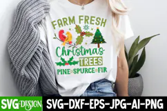 Farm Fresh Christmas Pine Spurce Fir SVG Design,Christmas Product Image 3