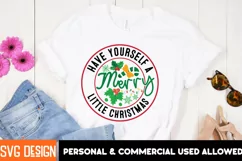 Have Yourself A Merry Little Christmas SVG Cut File Product Image 1