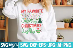 My Favorite Color is Christmas Lights SVG Cut File,Christmas Product Image 1