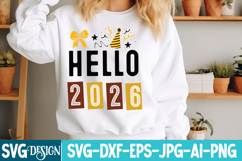 Hello 2026 SVG Design,Hello 2026 Sublimation Design,new year Product Image 1