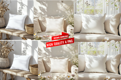 Pillow Mocku |Spring Pillow Mockup | Floral Cushion Mockup Product Image 1