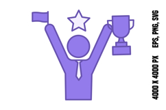 Colored Successful Icon Product Image 1