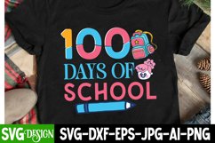 100 Days of School SVG Cut File,100 Days of School Quotes Product Image 3