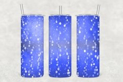 Dark Blue Shades Glowing Glitter Tumbler Sublimation Product Image 1