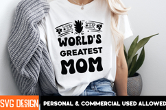 Worl’s Greatest Mom SVG Design,Mother&#039;s Day SVG Design Product Image 1