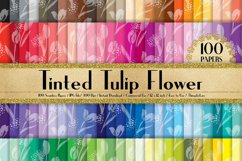 100 Seamless Tinted Tulip Flower Digital Papers 12 x 12 inch Product Image 1