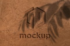 Engrave Logo Mockup With Leaves Shadow Effects Product Image 1
