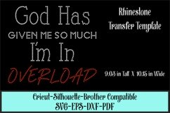God Has Given Me So Much - Overload Rhinestone SVG Template Product Image 1