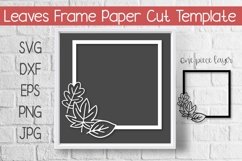 Leaves Frame Paper Template Cut Design SVG Product Image 1