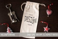 Christmas Mockup|Gift wine bag mockup|wine tote mock up. Product Image 1