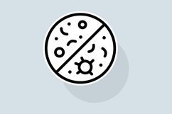 Virus Protection line icon. Disease, flu, bacterium. Product Image 1