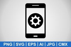 Vector Setting Mobile Application Icon Product Image 1
