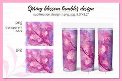 Tumbler sublimation designs. Spring blossom tumbler design Product Image 1
