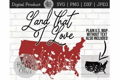 United States Svg, Land That I Love, America Sublimation PNG Product Image 1