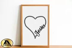Jesus SVG PNG EPS DXF Floral Heart SVG Monogram SVG Cut file Product Image 8