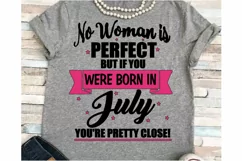 July SVG DXF JPEG Silhouette Cameo Cricut birthday girl  Product Image 1