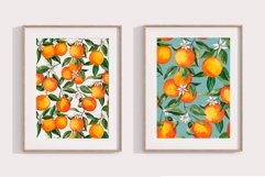 Watercolor Orange BUNDLE, PNG, patterns, clipart, wreath Product Image 6