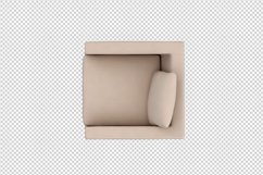 Isometric Arm Chair 3D isolated render Product Image 1