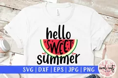 Hello sweet summer - Summer SVG EPS DXF PNG Cut File Product Image 1