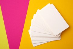 stack of rectangular white paper blank business cards Product Image 1