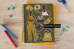 African American women clip art bundles, Gym clipart PNG Product Image 5