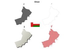 Oman outline map set Product Image 1
