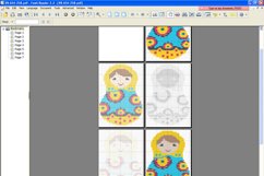 Blue Matryoshka - PDF Cross Stitch Pattern Product Image 2