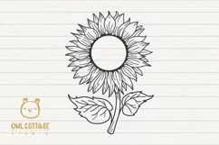 Sunflower Monograms svg, Sunflower mini bundle, Sunflower cl - Free Design of The Week Product Image 8