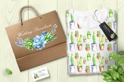 Watercolor Succulents Clip Art Set Product Image 9