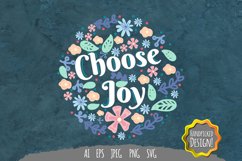 Floral Choose Joy SVG Product Image 3