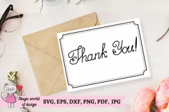 Thank you calligraphy hand lettering SVG for cricut Product Image 4