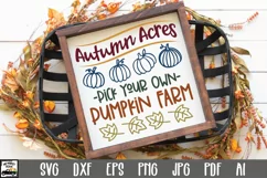 Autumn Acres SVG Cut File - Fall Farmhouse SVG PNG DXF EPS Product Image 1