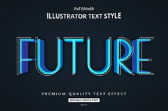 Gradient Thin Future Illustrator Text Style Effect Product Image 1