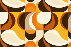 Orange and Brown Geometric Pattern Background Wallpaper Product Image 1